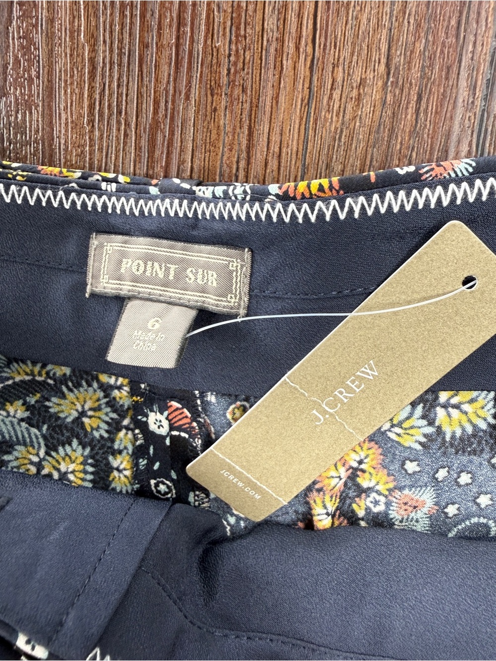 J.Crew Point Sur Jungle Print Crepe Belted Wide Leg Pants - Picture 5 of 13